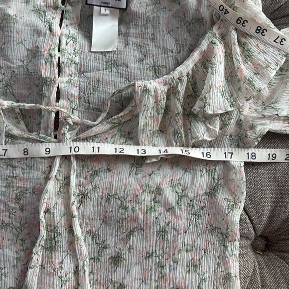 Paul & Joe Peasant Blouse w/Bow on Sleeve Button back size 2 - Picture 4 of 7